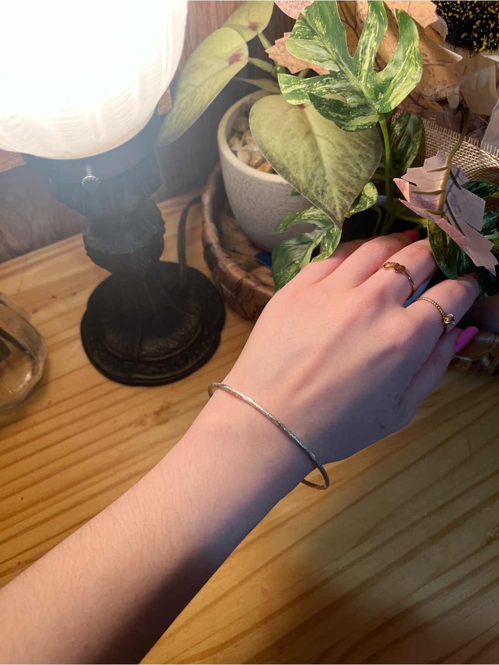 beautiful silver bangle